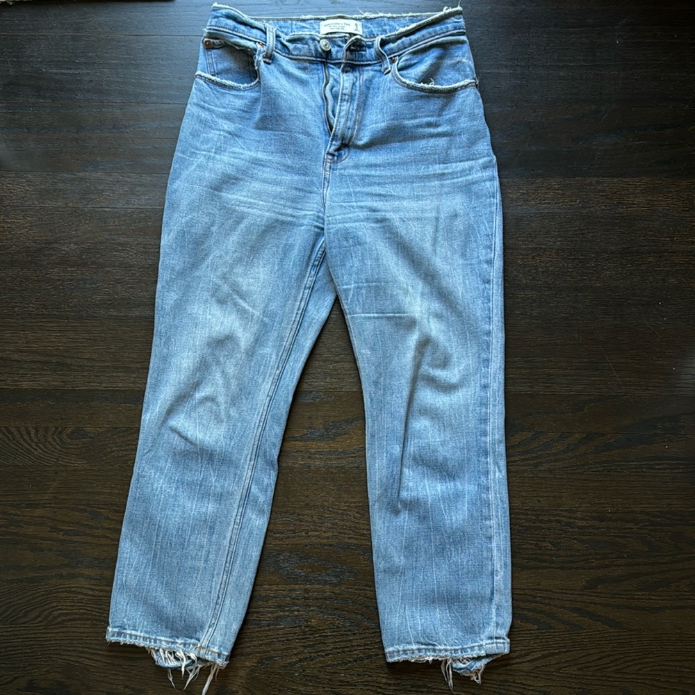Abercrombie Ankle Straight Ultra High Rise
